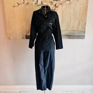 80s DREAMS Black Utility Jumpsuit Women’s Boiler Suit Workwear